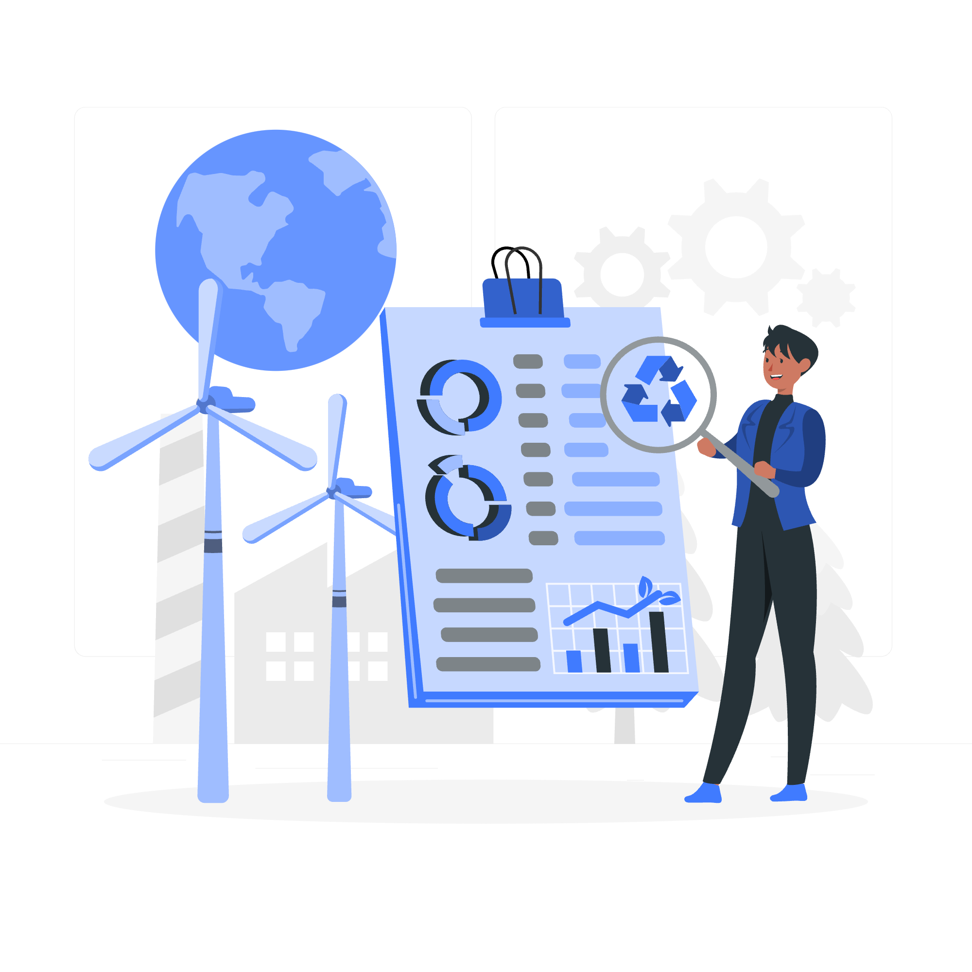 Interactive dashboard showing carbon impact metrics and environmental scores for web projects